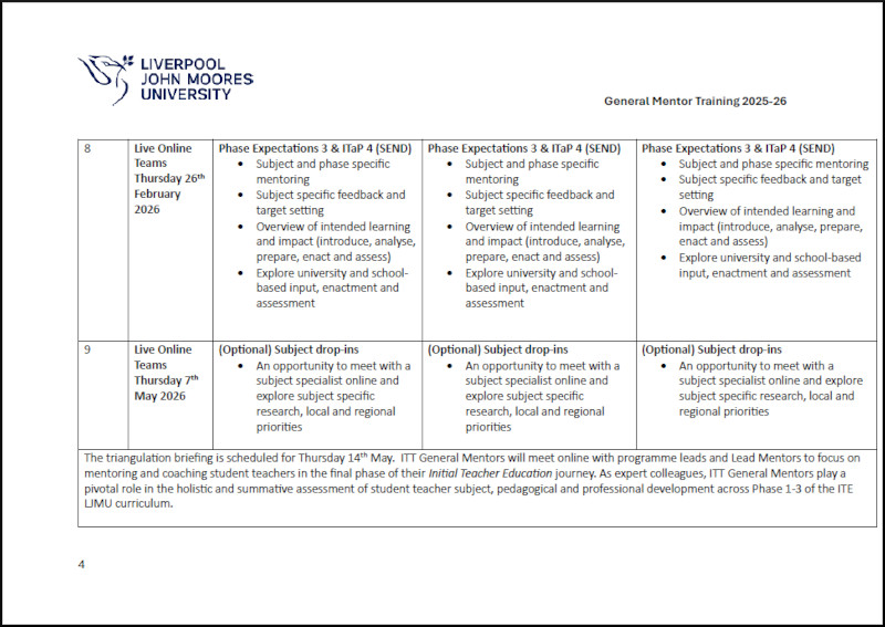 General Mentor Development page.